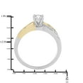 thumbnail image 3 of 0.85ct Two-Tone Bypass Pave set diamond enegagment Ring (G-H/I1-I2) 14K White and Yellow Gold, 3 of 3