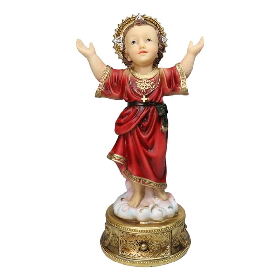Catholic Santo Nino Divine Child Jesus Christ with Rosary Drawer Box Figurine