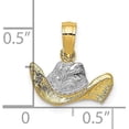 thumbnail image 4 of 14k Yellow Gold w/Rhodium Cowboy Hat Charm - 11.3mm, 4 of 6