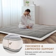 thumbnail image 3 of Twin Size Futon Mattress - Fleece Foldable Japanese Floor Mattress - Super Soft Fuzzy Sleeping Pad for Adults - Tatami Mat Suitable for Camping & Guest & RV Mattress- Grey (Twin:80"L x 39"W x 4"Th), 3 of 14
