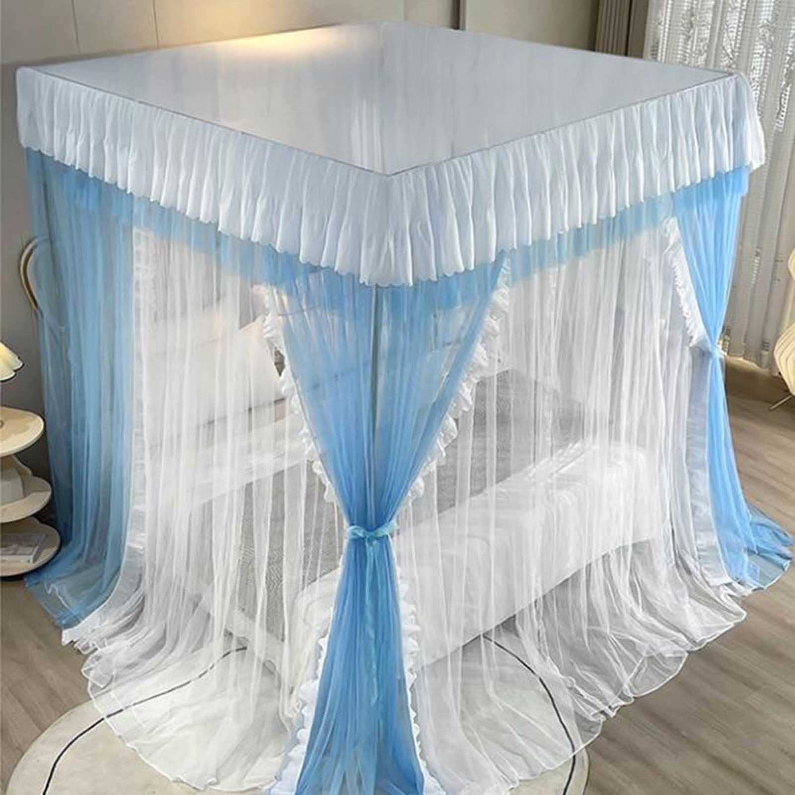 Bed Net for Home Mosquito Net for Bed, Bed Tent High Density Mesh & Blackout Cloth, Double Tier Mosquito Net for Girls Bedroom, Easy to Install