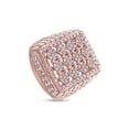 thumbnail image 3 of 5 Carat Round Cut Lab Created Moissanite Diamond Men's Dome Cluster Anniversary Wedding Band Ring In 14K Rose Gold Over Sterling Silver Jewelry Gift For Men (VVS1 Clarity, 5.00 Cttw)-11.5, 3 of 5