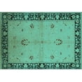 thumbnail image 1 of Ahgly Company Indoor Rectangle Oriental Turquoise Blue Industrial Area Rugs, 3' x 5', 1 of 4