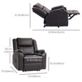 thumbnail image 3 of HOMCOM Fauteuil Inclinable pour Salon avec Repose-Pieds et Poches Latérales, 3 of 10