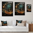 thumbnail image 4 of Designart "Celestial Symphony Blended Orbits" Astrology Print on Natural Pine Wood, 4 of 5