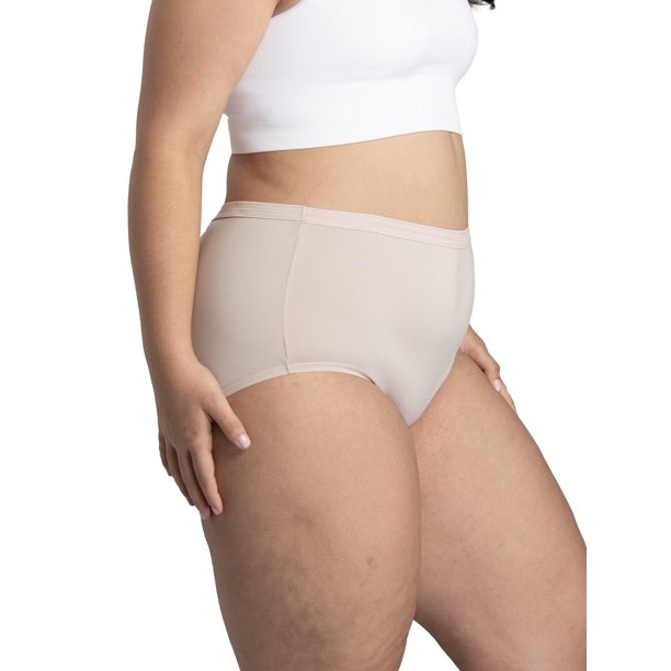 Fit for Me by Fruit of the Loom Women's Plus Size Microfiber Brief