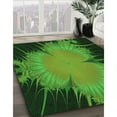 thumbnail image 3 of Ahgly Company Machine Washable Indoor Rectangle Transitional Dark Forest Green Area Rugs, 6' x 9', 3 of 7