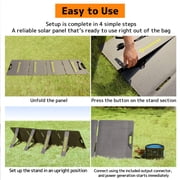 SAGEPEAK 300W Foldable Solar Panel, Portable Solar Charger Upgraded One-Piece with Adjustable Stand, IP65 Waterproof for Home, RV, Camping, Off Grid Power Station
