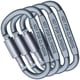 thumbnail image 1 of Mosquetones Alta Capacidad GripLock 4Pzas 150kg Forma D Bloqueo Automático Roscado Gris Aleación de Aluminio VentDepot, 1 of 2