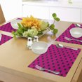 thumbnail image 4 of Ambesonne Hot Pink Place Mats Set of 4, Pop Art Inspired Dots, Standard Size, Hot Pink Black, 4 of 6