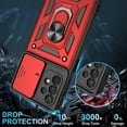 thumbnail image 5 of Galaxy A32 5G Case, Samsung Galaxy A32 5G Case with HD Screen Protector, Heavy Duty Shockproof Phone Cover with Magnetic Kickstand Ring for Galaxy A32 5G, Red, 5 of 15
