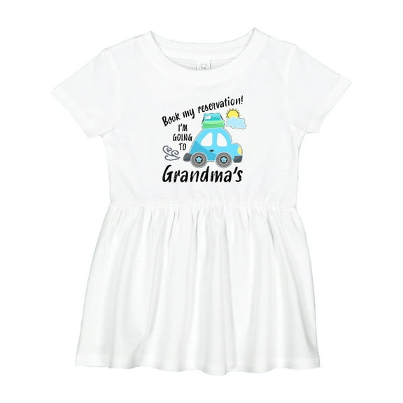 Inktastic Book My Reservation I'm Going to Grandma's Girls Baby Dress