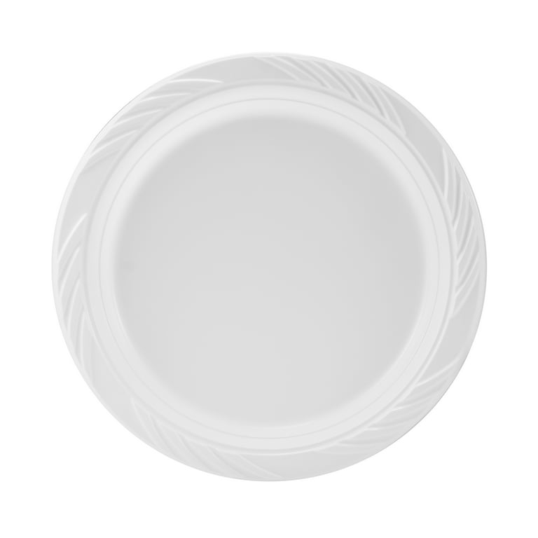  Paper Plates 9 Inch Bulk Paper Plates, White Paper Party Plates, Uncoated Disposable Microwavable Paper Plates, Microwave Safe Dishes For  Everyday Dinner Picnic BBQ Party Event Crafts