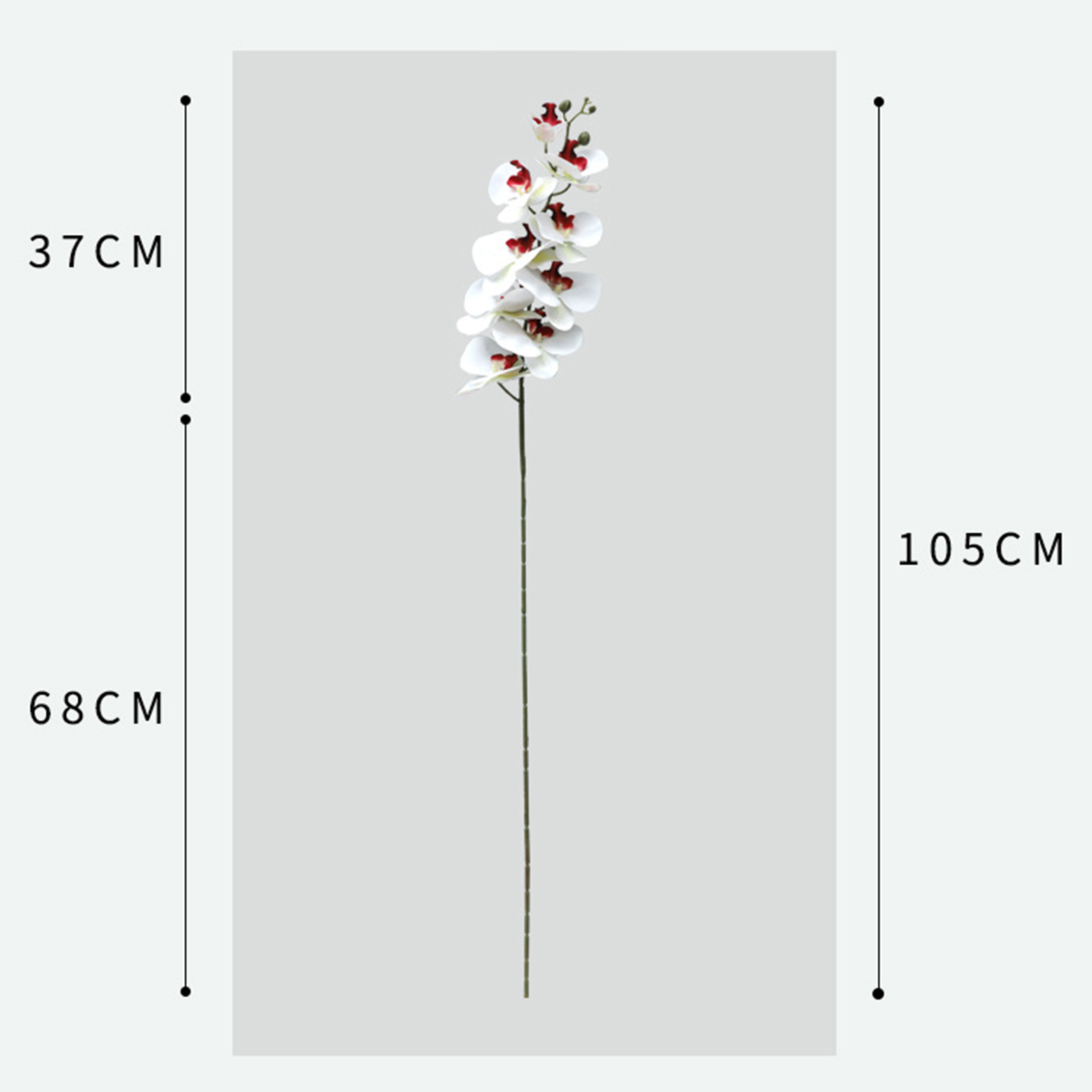 Yesbay 9 Heads Fake Phalaenopsis Multi-fork Handcraft Artificial Butterfly Orchid for Home - image 3 of 8