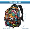 thumbnail image 2 of Graffiti Cute Adjustable Shoulder Strap Backpack with Large Capacity, Printed Design, Lightweight, 2 of 6