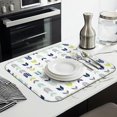 thumbnail image 3 of Kitchen Dish Drying Mat Boho Floral 16x18 Inch Super Absorbent Microfiber Washable Reusable Dish Drainer Pad for Home and Coffee Bar Use, 3 of 7
