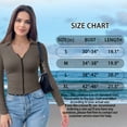 thumbnail image 3 of OQQ women's shirt Long sleeve zipper spring and autumn fashion sexy top fitted T-shirt, 3 of 7