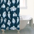 thumbnail image 4 of Dark Blue Halloween Ghosts Shower Curtain 36"x72" ,Bathroom Decorative Shower Curtains Set with 12 Hooks,Modern Waterproof Washable Shower Curtain, 4 of 6