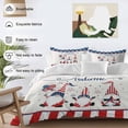 thumbnail image 3 of Queen 4 Piece Bedding Set Happy Independence Day Funny Gnome Soft Breathable Duvet Cover and Pillowcase, Stars and Stripes Duvet Cover Set Bed Sheets for Bedroom Dormitory Guest Room, 3 of 9
