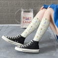 thumbnail image 3 of Lsque Flower Rabbit Printed Crew Socks Men's Women's LightWeight Thin Casual Calf Socks ,Knee High Socks,Cotton Socks, 3 of 9