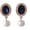 blue, variant on Gold Plated Rhinestone Crystal Simulated Pearl Clip-on Drop Earrings