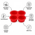 thumbnail image 4 of 2 Pack Air Fryer Egg Bite Molds, 4-Cup Mini Round Muffin Pans Silicone Baking Molds for for Oven, Air Fryer and Pot, 4 of 7