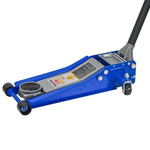 LuckyNote 3 Ton Heavy Duty Floor Jack, Dual Piston Quick Lift Hydraulic Jack with 6600 LBS Capacity for Cars Trucks SUVs, Blue-Silver