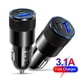 thumbnail image 2 of Cargador de coche rápido Mini USB Tipo C 3.1A 15W PD Adaptador de teléfono móvil (Negro), 2 of 6