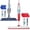 Red Blue, variant on 2 Pack Spray Mop For Floor Cleaning Red & Blue Combo Refillable 14 Oz Bottle And 3 Washable Pads Wet Dry Hardwood Tile Laminate Home Or Commercial Use