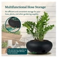 thumbnail image 3 of 21 Inch Garden Hose Pot - Durable Lightweight Plastic Decorative Hose Pot for Yard, 100-Foot Capacity Hose Storage, Black, 3 of 7