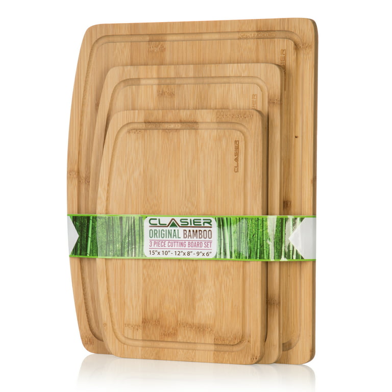 Simply Bamboo Valencia Eco-Friendly Bamboo Wood Cutting Board for Kitchen |  Chopping Board | Carving/Slicing Vegetables, Meat, Fruits | 100% Organic 
