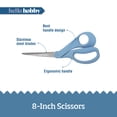 thumbnail image 2 of Hello Hobby 8" Bent Fabric Scissors with Ergonomic Handle, 2 of 9