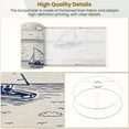 thumbnail image 4 of Linen Drum Lampshades Coastal sailboat linen design Indigo blue ecru jute fabric effect For 13"x13"x10" Light Shade for Table Lamps Floor Lamp Shades Lampshade Replacement Assembly Required, 4 of 8