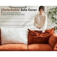 thumbnail image 5 of JULY'S SONG 102.6" Luxury Sectional Sofa Set, Cloud Couch Modular Sectionals for Living Room, Comfy L Shaped Couches and Sofas with Movable Storage Ottoman - Terracotta, 5 of 10