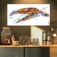thumbnail image 1 of Brown Sea Turtle Watercolor - Contemporary Animal Art Canvas, 1 of 3