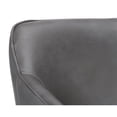 thumbnail image 6 of Sunpan Dorian 19" Modern Faux Leather Dining Armchair in Gray, 6 of 8