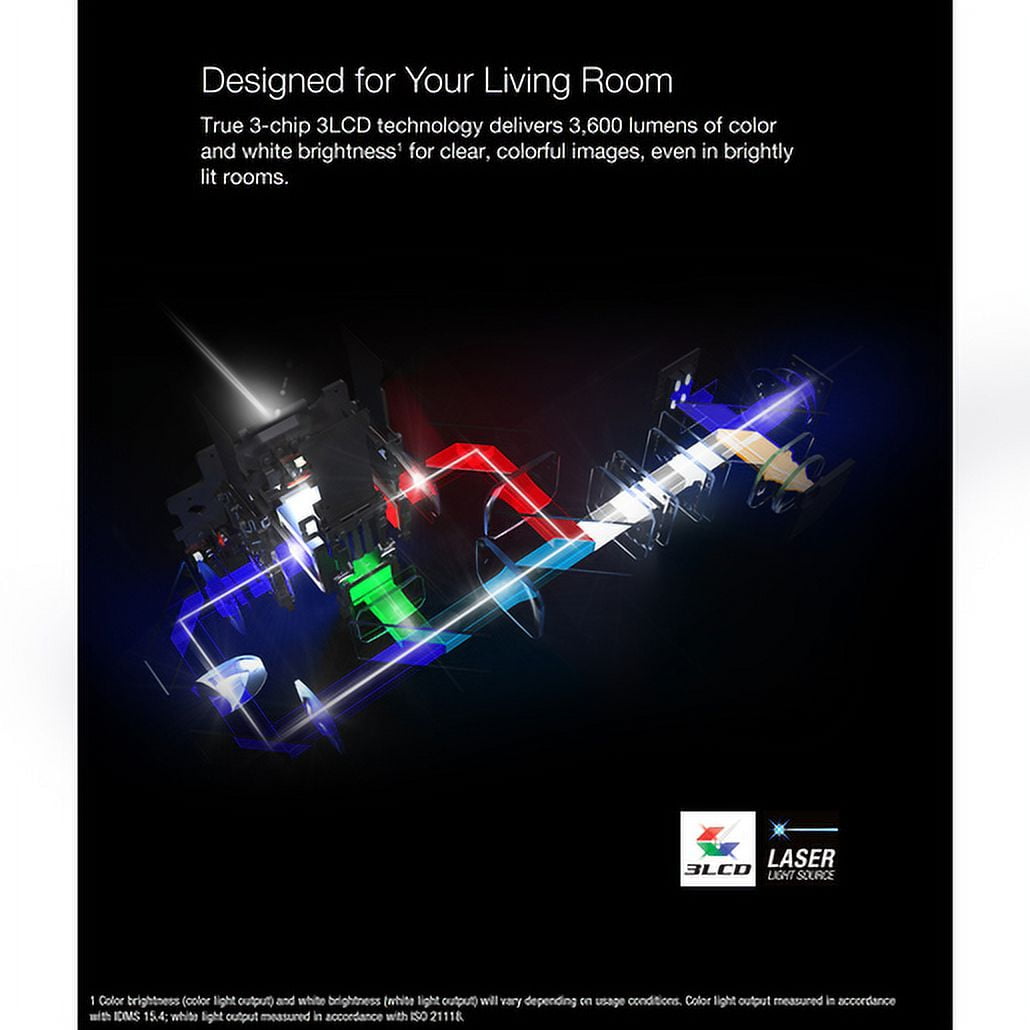 Epson EpiqVision Ultra LS650 Smart Streaming Laser Projector - Black