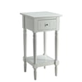 thumbnail image 1 of Convenience Concepts French Country Khloe Square End Table in White Wood Finish, 1 of 4