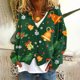thumbnail image 1 of Puntoco Chaqueta Tipo Cárdigan Informal Con Botones Y Estampado Navideño Para Mujer, 1 of 5