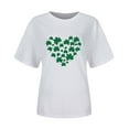 thumbnail image 3 of T Shirt St Patricks Day Crew Neck Boys Graphic T-Shirt Green New Years Shirts for Women Funny T-Shirts (White,XL), 3 of 3