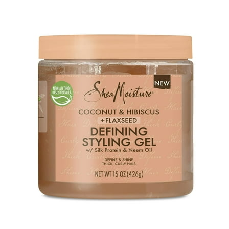 SheaMoisture Curl Defining Hairstyling Gel with Silk Protein and Neem Oil, 15 oz