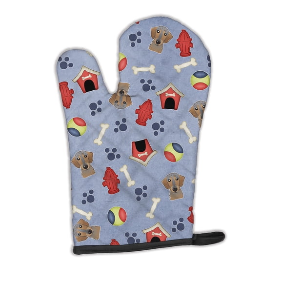 Carolines Treasures BB4012OVMT Dog House Collection Wirehaired Dachshund Oven Mitt Large multicolor