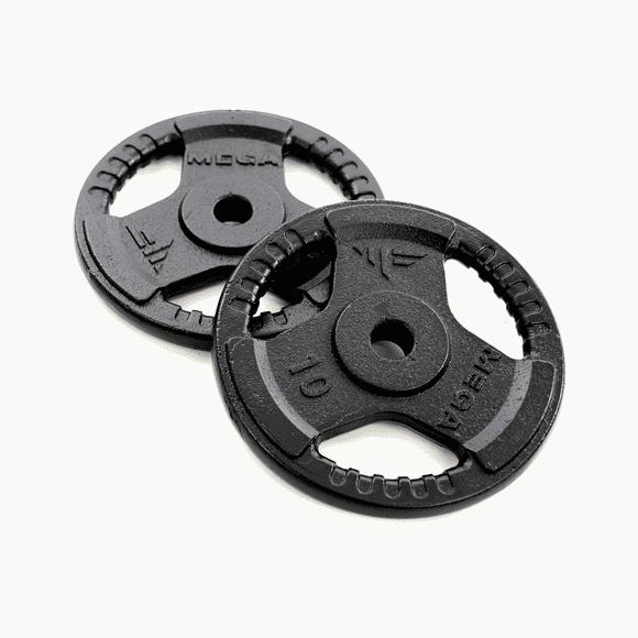 Mega Fitness 10 lb 1 Inch Standard Steel Weight Plate Barbell Training