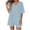 Z27 Blue, variant on 2 Piece Short Sets for Women Oversized V Neck T Shirt and High Waisted Shorts Soft Breathable Athletic Workout Outfits 2026 Pink,S