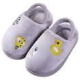 thumbnail image 1 of Kids Fluffy Sandals Cartoon Cute Thick Slip on Slippers Winter Slides with Strap, 1 of 10