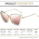 thumbnail image 4 of Lentes de sol Joopin Becky Cateye espejo rosa y azul para mujer, 4 of 6