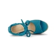 thumbnail image 4 of BLISSFUL STEP Sandales Espadrilles pour Femmes à Lacets avec Bride à la Cheville Sarcelle (Taille 8,5), 4 of 7