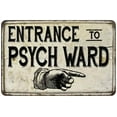thumbnail image 1 of Entrance to Psych Ward Vintage Look Chic 16 x 24 Matte Finish Metal 116240020155, 1 of 1