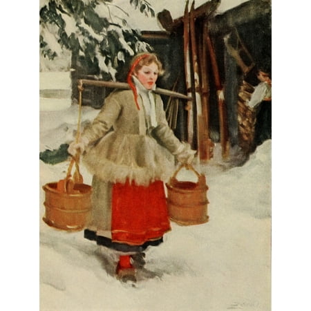 Scribners 48 1910 Swedish girl in costume Stretched Canvas - Anders Zorn (24 x