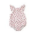 thumbnail image 2 of SUNSIOM Barboteuse Imprimée pour Bébé Fille, Manches Volantes Combinaison Décontractée, 2 of 10